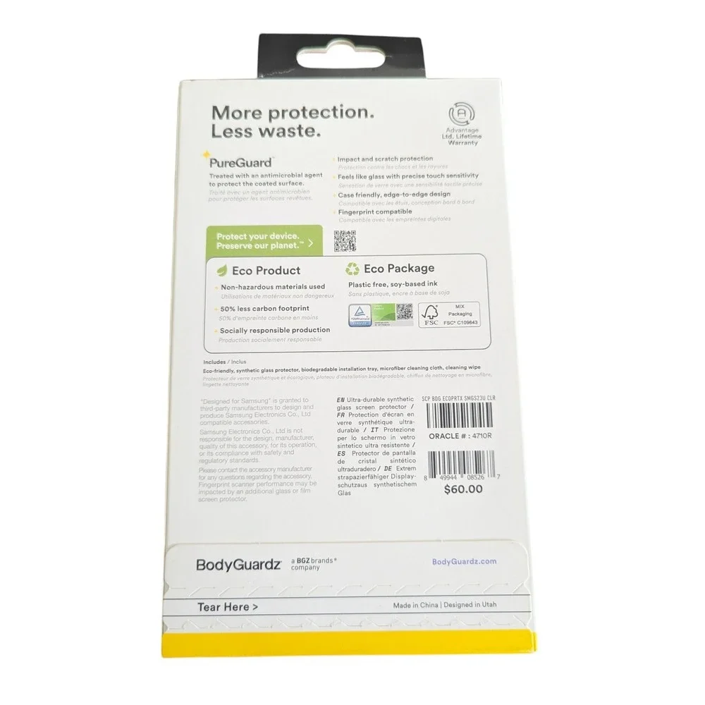 Mm2N BodyGuardz ECO PRTX Syn.‎ Glass Screen Protector Samsung Galaxy S23 Ultra